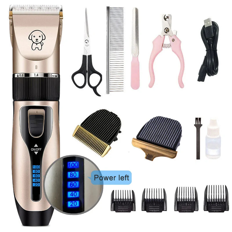 Rechargeable Pet Hair Clipper Grooming Set