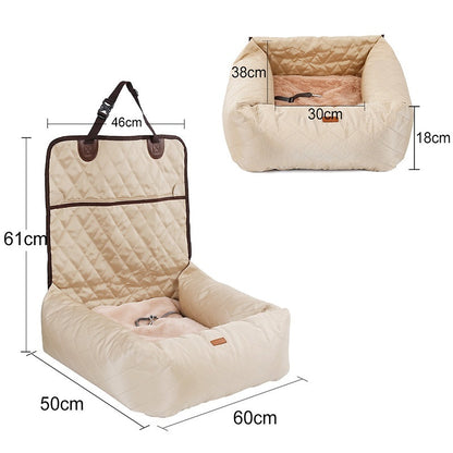 2 In 1 Pet Dog Carrier Folding Car Seat  Pet Bed