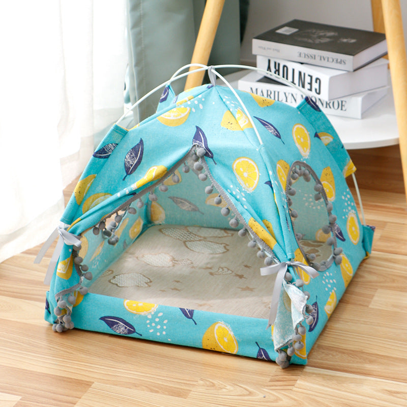 Tent House Enclosed Pet Bed