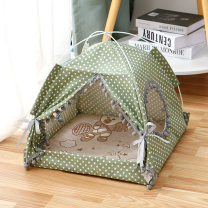 Tent House Enclosed Pet Bed