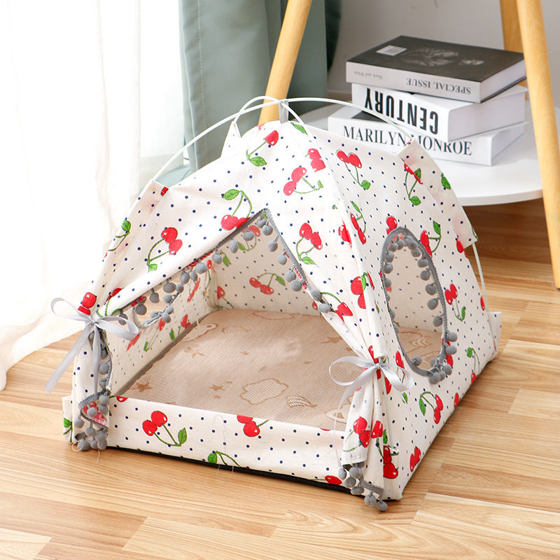 Tent House Enclosed Pet Bed