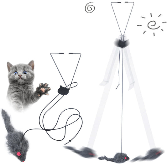 Telescopic Small Mouse Hanging Door Cat Toy