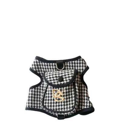 Vest Houndstooth Pet Suit