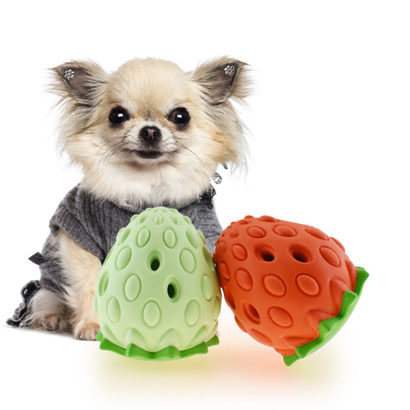 Chew Resistant Strawberry Leak Food Ball toy