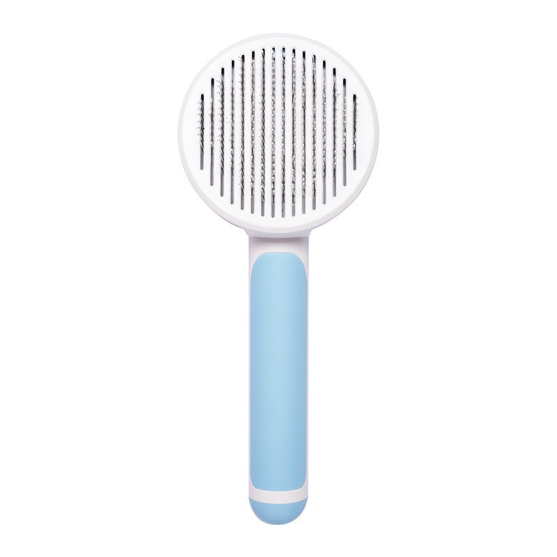 Hand-Held Steel Wire Self-Cleaning Comb