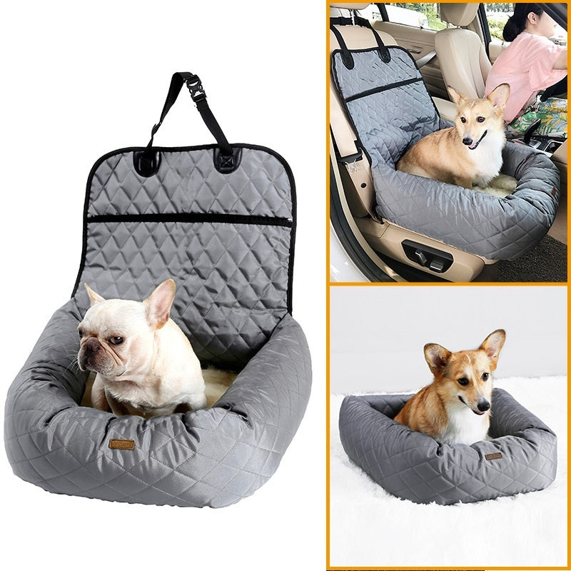 2 In 1 Pet Dog Carrier Folding Car Seat  Pet Bed