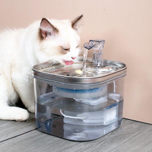 Stainless Steel Automatic Circulation Water Dispenser For Pets