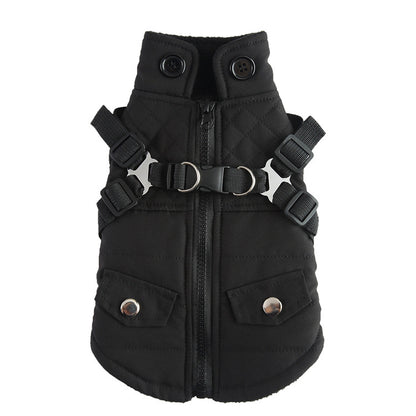 Winter Cotton  Zipper Jacket For Dogs