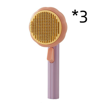 Hand-Held Steel Wire Self-Cleaning Comb