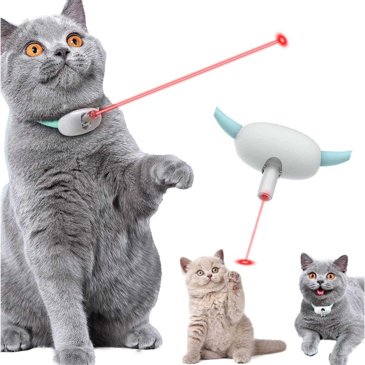 Smart Laser Teasing Cat Collar Toy