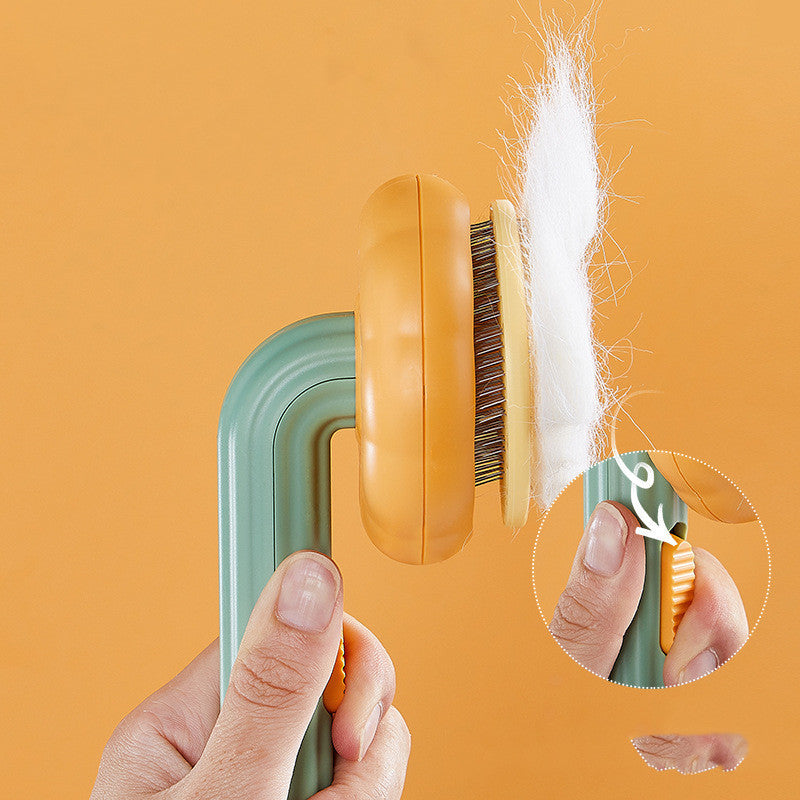 Hand-Held Steel Wire Self-Cleaning Comb