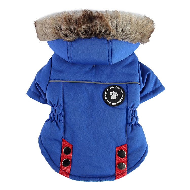 Winter Cotton  Zipper Jacket For Dogs