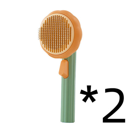 Hand-Held Steel Wire Self-Cleaning Comb