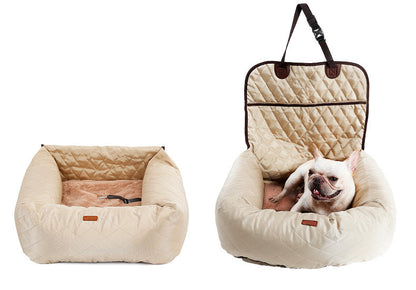 2 In 1 Pet Dog Carrier Folding Car Seat  Pet Bed